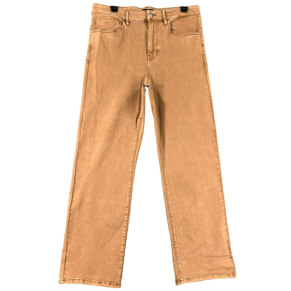 Well Worn High Rise Classic Straight Jeans Womens 12/32 Nutshell Brown Casual